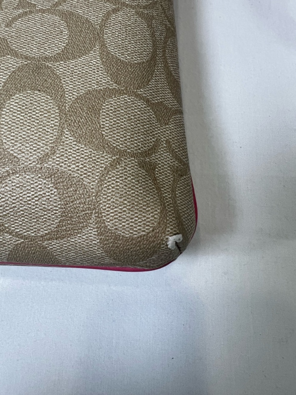 COACH C1554 - ROWAN FILE BAG IN SIGNATURE CANVAS /KHAKI/PINK CROSSBODY - Picture 5 of 12